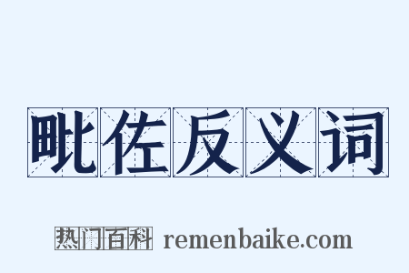 毗佐反义词是什么意思的图片